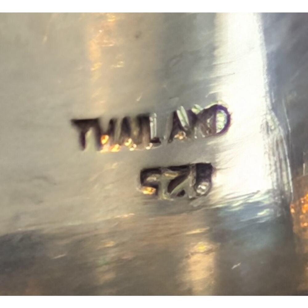 925 Thailand Sterling Silver Cross Ring Adjustable Size 7.5 11g - Picture 8 of 10
